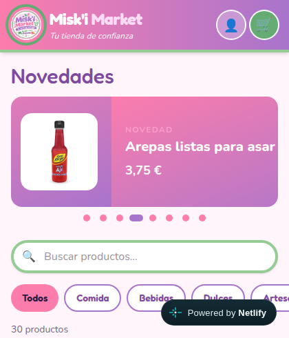 Vista previa de Misk'i Market